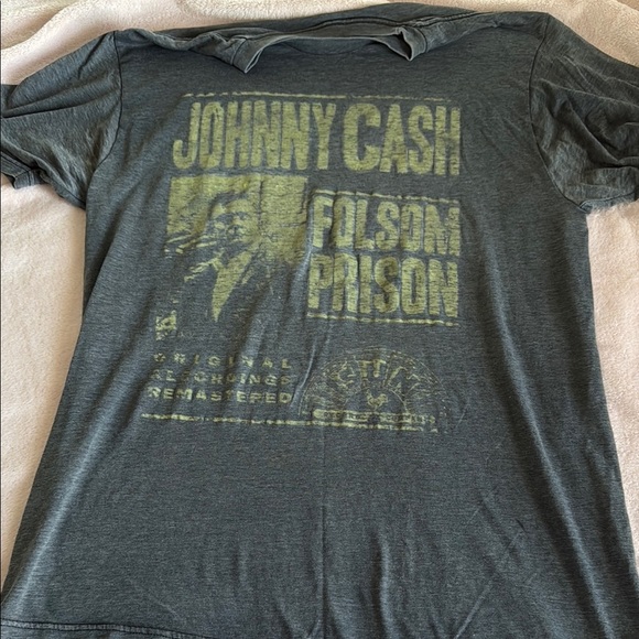 Johnny Cash Folsom Prison Graphic T-Shirt - Gray - Picture 1 of 1